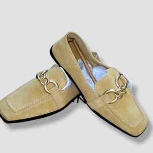 MANGO Buckle Leather Loafers